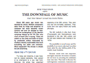 Music Today Magazine - Free PDF - The Downfall of Music  